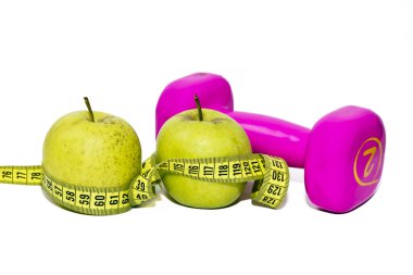 Mezura ile elma ve halter