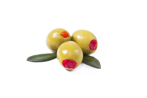 Gefüllte Oliven mit Paprika — Stockfoto