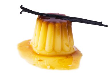 börek karamel ve vanilya ile