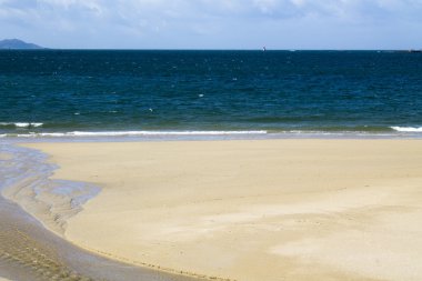 güzel deniz manzarası bulunan Galiçya, İspanya