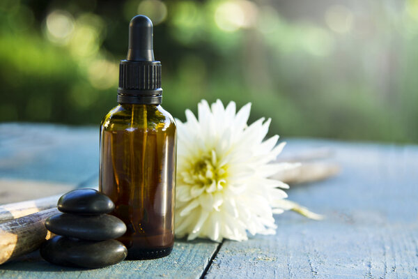 natural cosmetics and massage oil