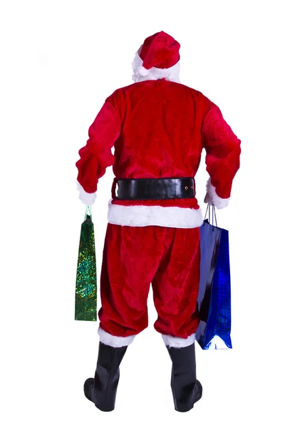 Kerstman met geschenk zakken — Stockfoto