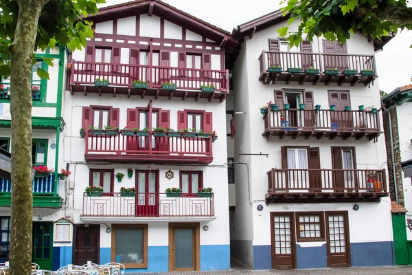 Hondarribia Evleri Donostia San Sebastian Yakınlarında Bir Kasaba Bask Bölgesi — Stok fotoğraf