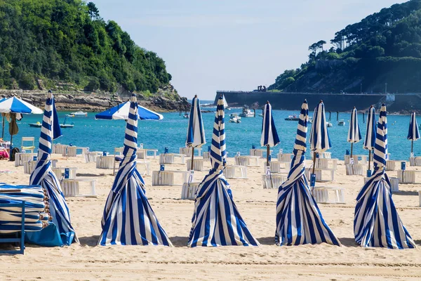 Playa Ondarreta Día Soleado San Sebastián España — Foto de Stock