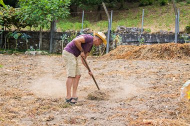 farmer plowing his land for cultivation