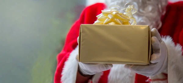 Santa Claus Celebración Caja Navidad —  Fotos de Stock