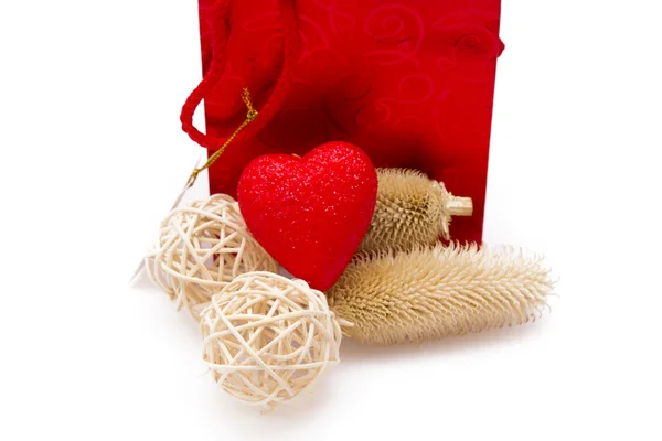Sevgililer günü kartı ile kalp — Stok fotoğraf