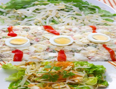 salata birkaç tür bileşimi