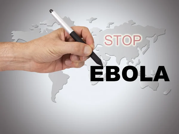 Scrittura a mano Ebola — Foto Stock