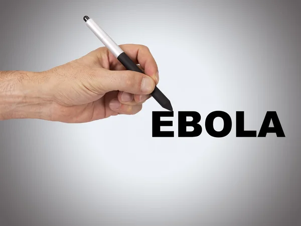 Scrittura a mano Ebola — Foto Stock