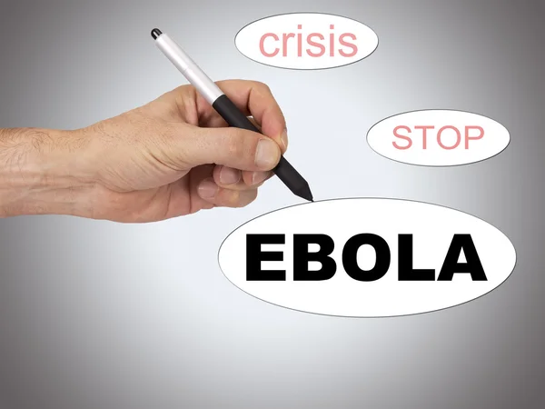 Scrittura a mano Ebola — Foto Stock