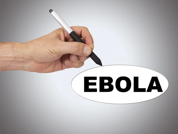 Scrittura a mano Ebola — Foto Stock