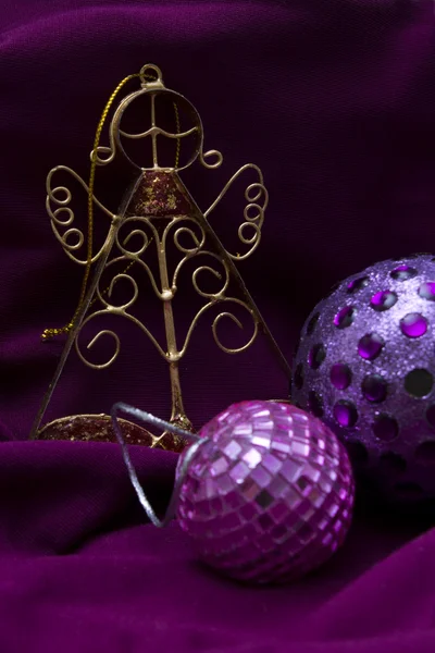 Ornamenti di Natale su sfondo — Foto Stock