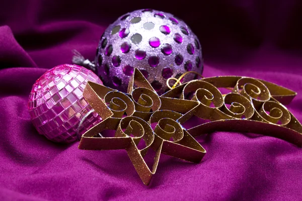 Christmas ornaments on background Stock Photo