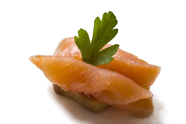 美味鲑鱼小点心 — 图库照片