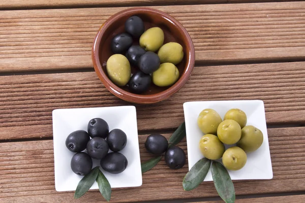 橄榄和油 — 图库照片
