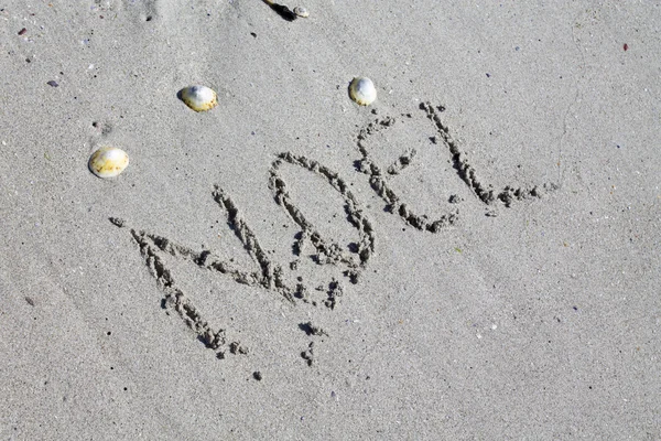 모래에 있는 단어 — 스톡 사진