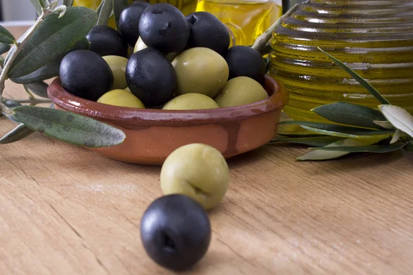 Olive verdi e nere — Foto Stock