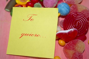 Şeker ile Sevgililer kartı