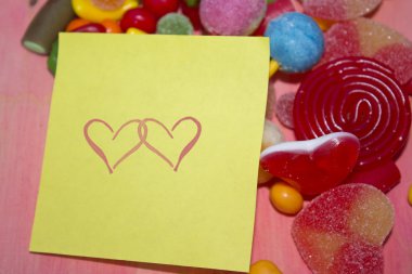 Şeker ile Sevgililer kartı