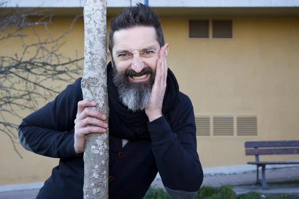 Hipster im Park — Stockfoto