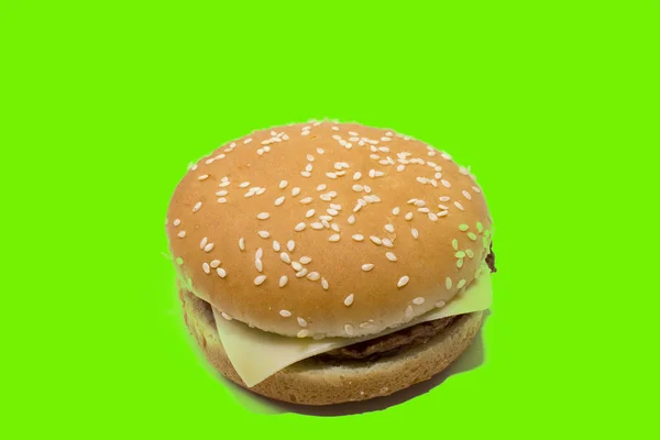 Hamburger na białym tle — Zdjęcie stockowe
