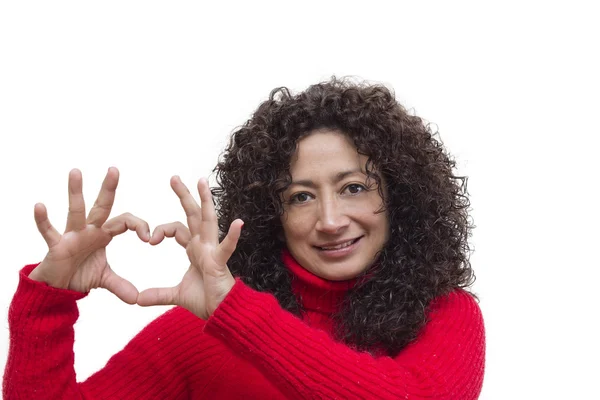 Latina with Cards — Stock Photo, Image