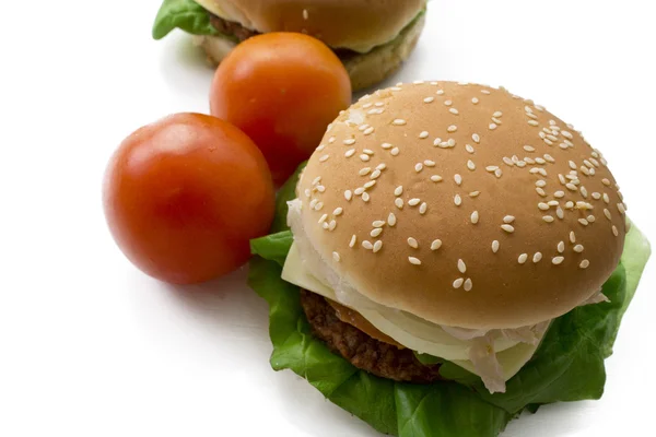 Delicious and juicy burgers — Stock Photo, Image