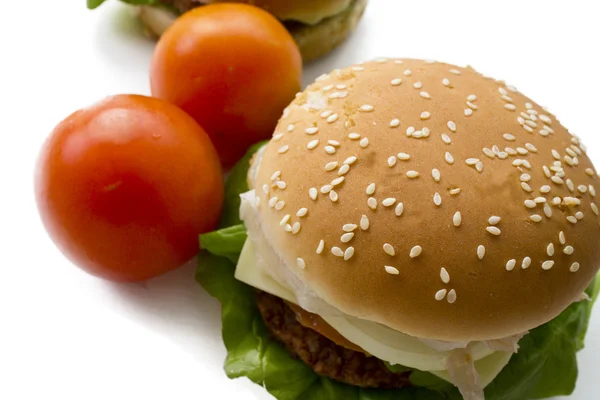 Lezzetli ve sulu hamburger — Stok fotoğraf