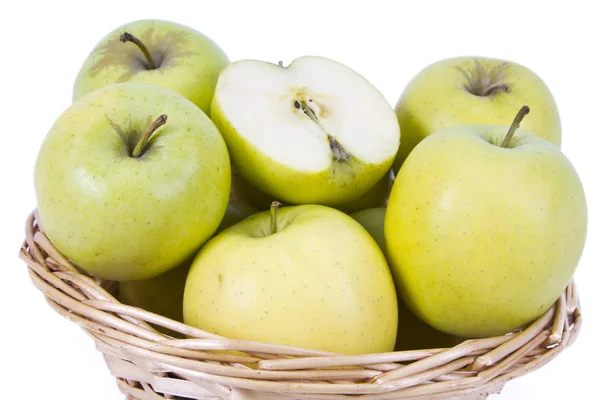 Isolated green apples — Stock Photo, Image