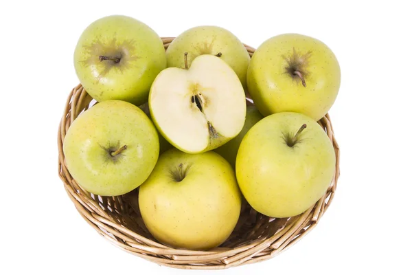 Isolated green apples — Stock Photo, Image