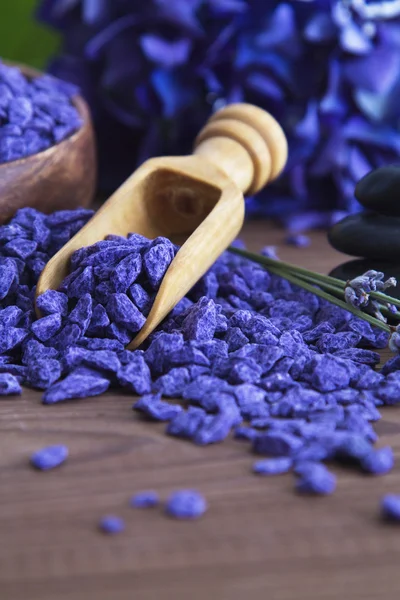 Composición del spa con lavanda azul — Foto de Stock