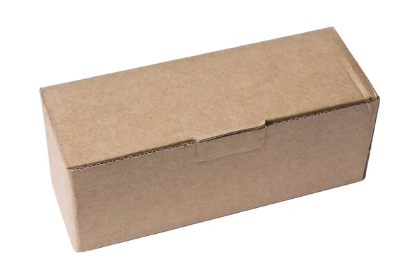Caixas de parcelas castanhas isoladas — Fotografia de Stock