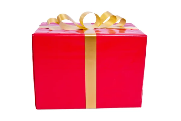 Paquete de regalo rojo aislado —  Fotos de Stock