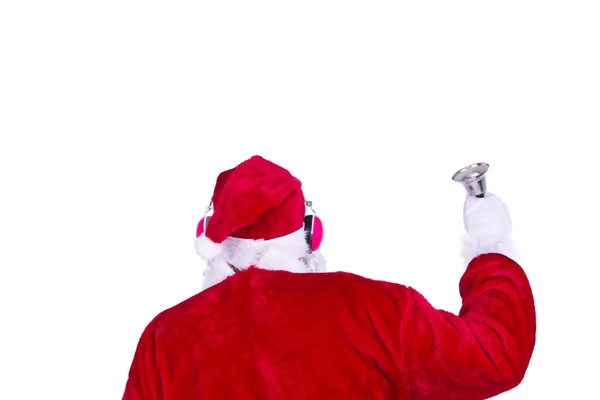 Санта Клаус з дзвінком ізольовані — стокове фото