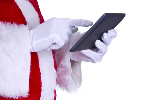 Babbo Natale con tablet — Foto Stock