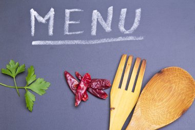 Blackboard menü ve kaşık