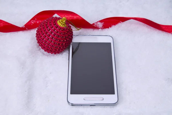 Mobile met lint geïsoleerd — Stockfoto