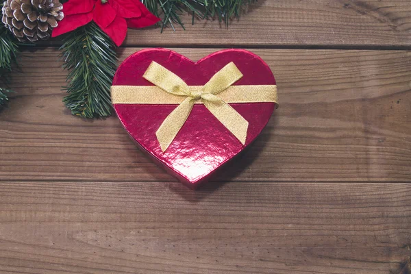Boże Narodzenie serca na przedsionki zbierane — Zdjęcie stockowe