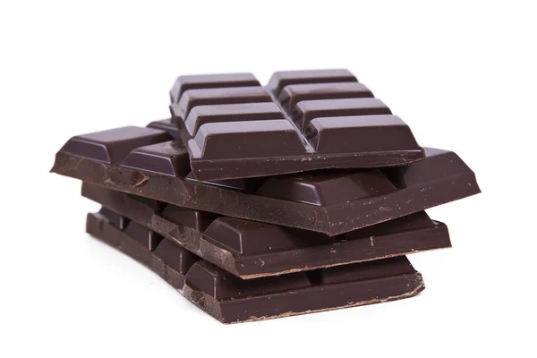 Heerlijke zwarte chocolade geïsoleerd — Stockfoto