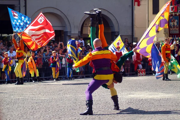 Asti Piemont Itálie 2015 Palio Tradiční Festival Středověkého Původu Výstava — Stock fotografie