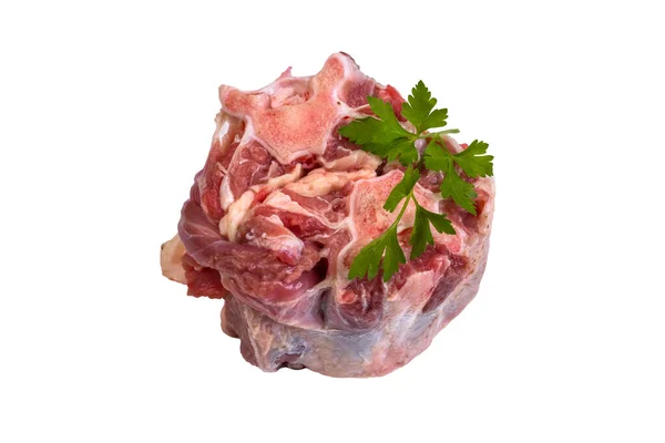 배경에 파슬리 삽으로 쇠고기 파슬리 꼬챙이를 — 스톡 사진