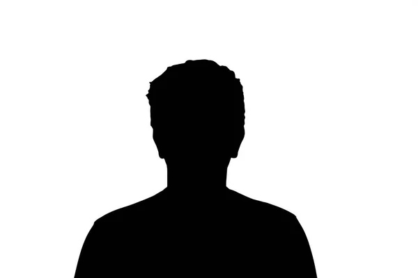 Silhouette Inconnu Portrait Anonyme Homme Dans Ombre — Photo