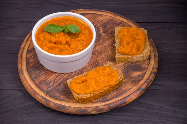 Squash Spread Cukkini Kaviár Összetevők Egészséges Élelmiszer — Stock Fotó