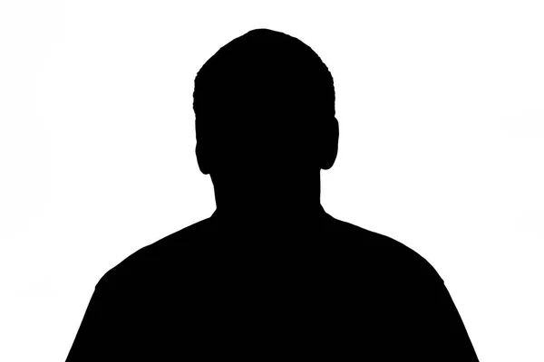 Silhouette Inconnu Portrait Anonyme Homme Dans Ombre — Photo