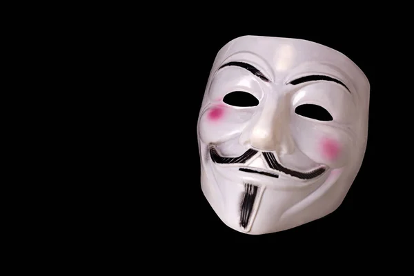 Mask Symbol Hackers Activists Anonymous Also Used Protests Governments — Stock Photo, Image