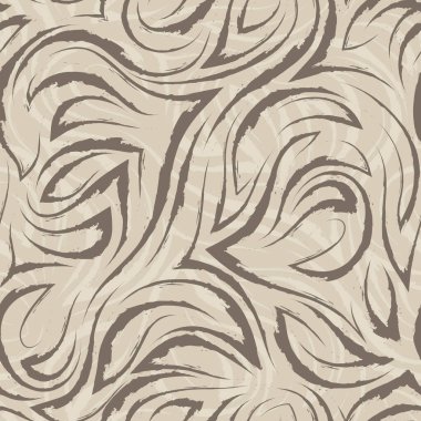 Kahverengi pürüzsüz çizgiler ve bej arkaplan vektörsüz desen üzerindeki köşeler. Dekorasyon veya arkaplan için soyut doku.