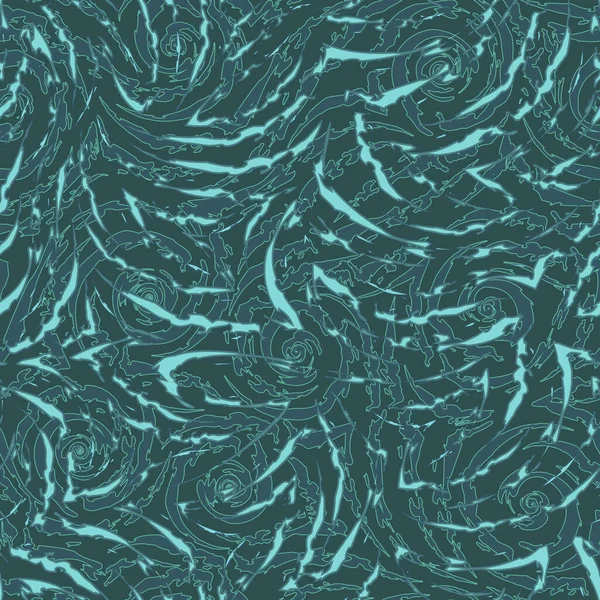 Vector Seamless Tidewater Green Color Ragged Lines and Corners Texture Ragged Stripes and Corners Seamless Pattern. Modèle géométrique — Image vectorielle