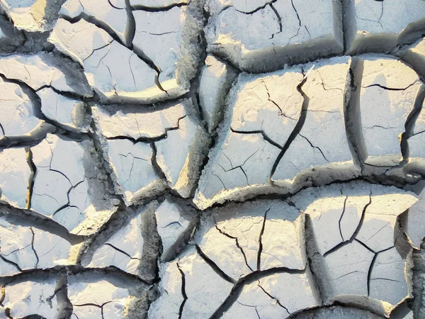 Сухой Почвы Белый Текстурный Фон — стоковое фото