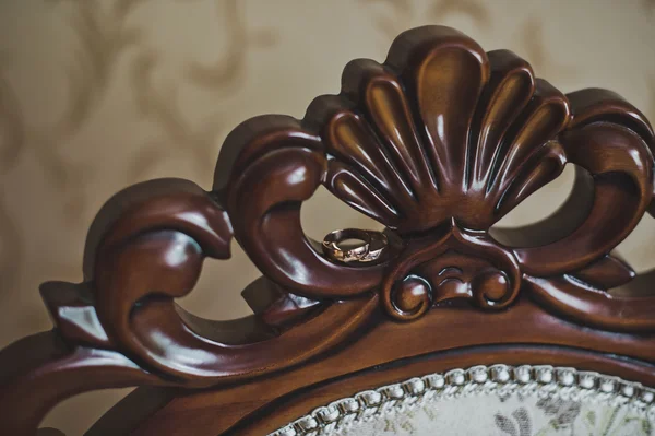 Carved wooden patterned backrest 5123. — Stock Photo, Image